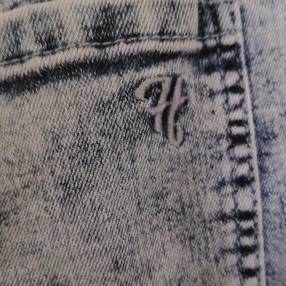 Hustle Skinny Super Stretch Distressed Denim Jeans Sz 34 - Picture 9 of 9